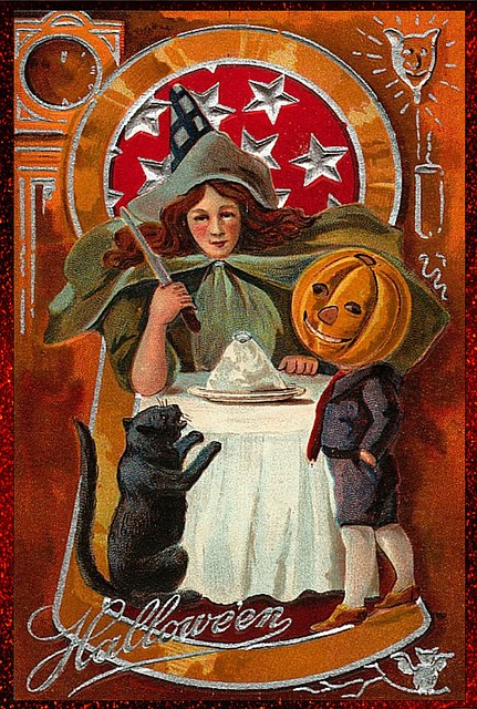 Vintage Halloween Card by Oberholster Venita