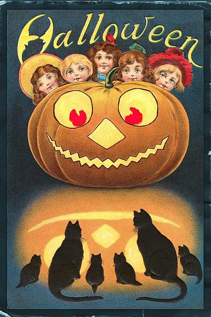 Vintage Halloween Card by Oberholster Venita