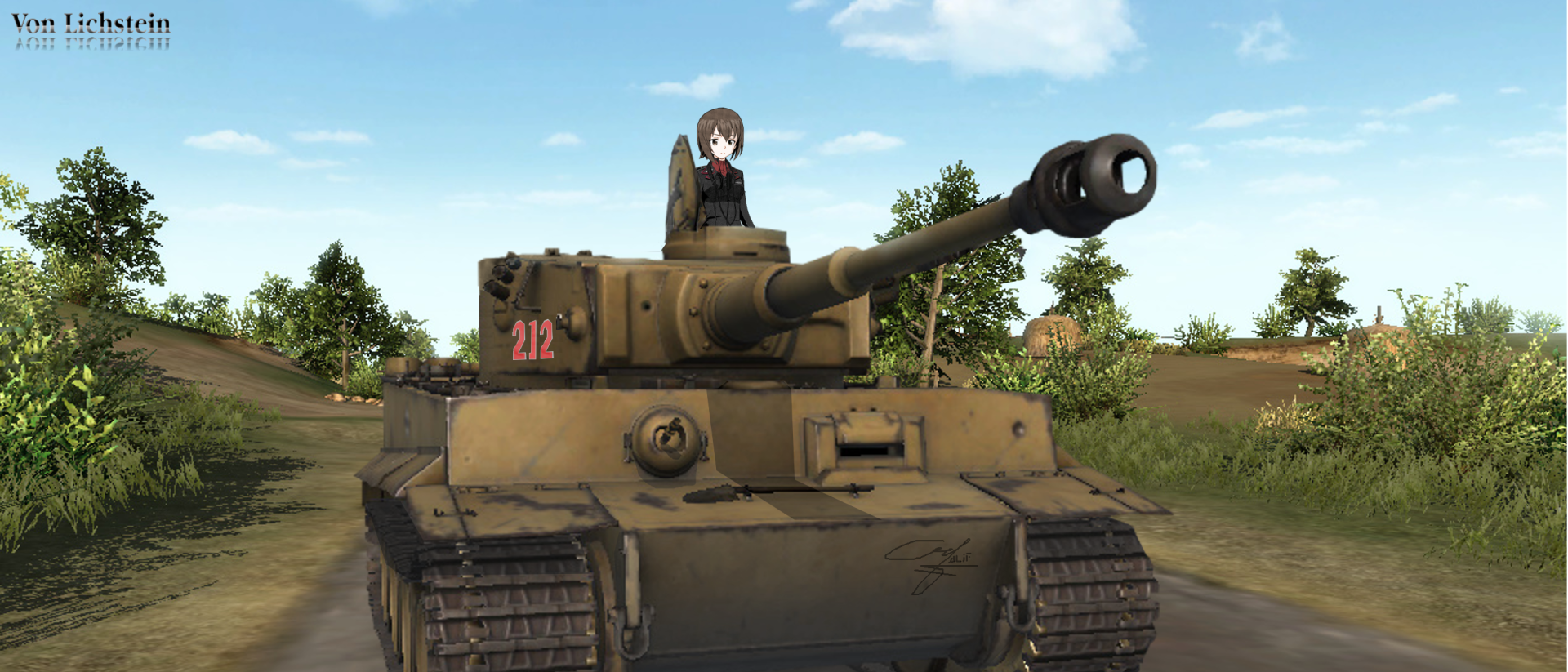 Panzer VI Maho Nishizumi Anime Girls und Panzer Image