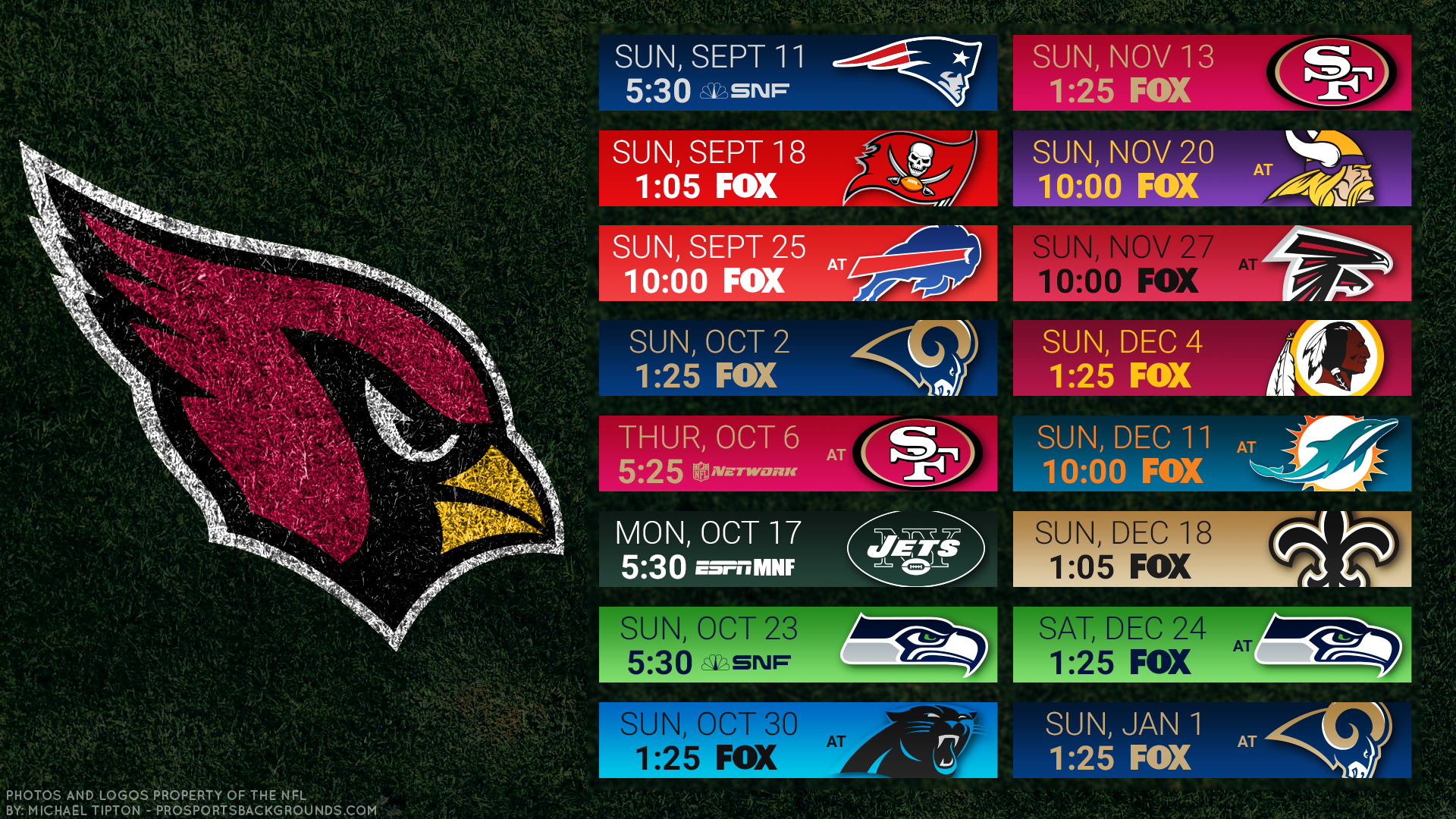 phoenix cardinals schedule