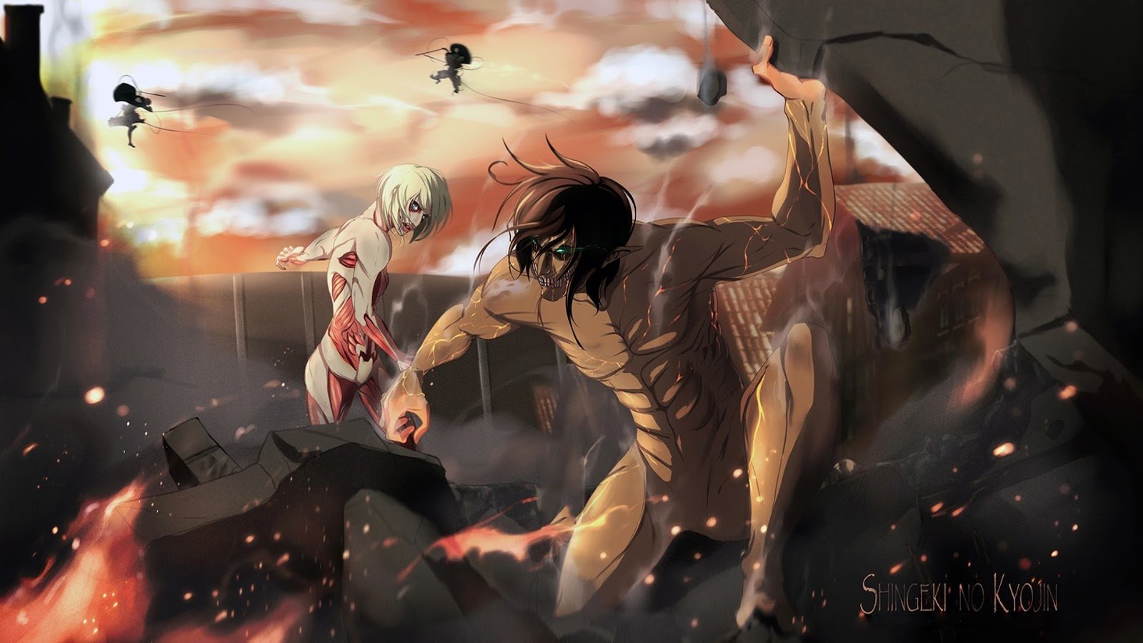 Download Titan Eren Yeager Annie Leonhart Anime Attack On Titan Image