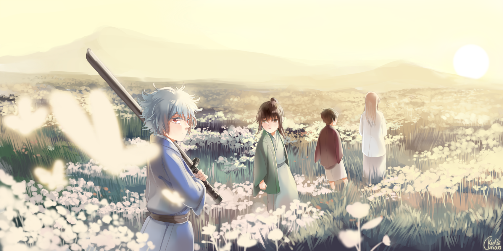 Yoshida Shouyou Shinsuke Takasugi Gintoki Sakata Kotaro Katsura Anime Gintama Image