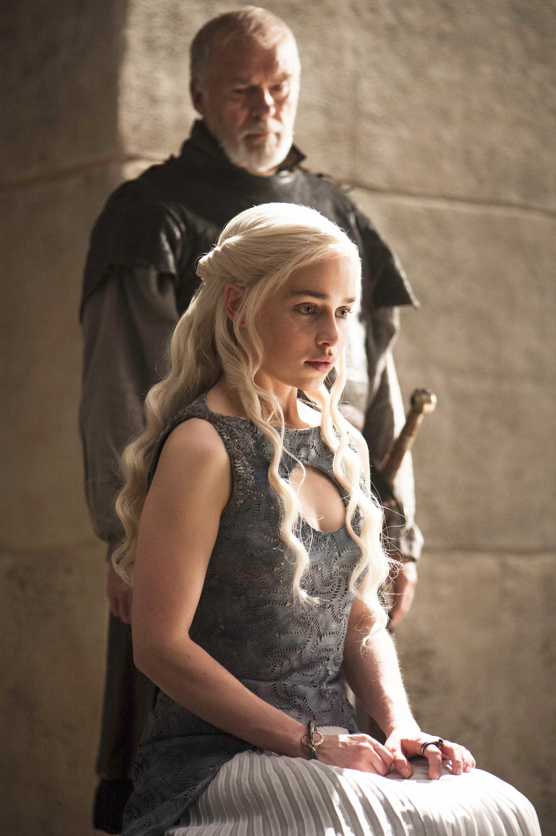 Emilia Clarke Barristan Selmy Daenerys Targaryen TV Show Game Of Thrones Image