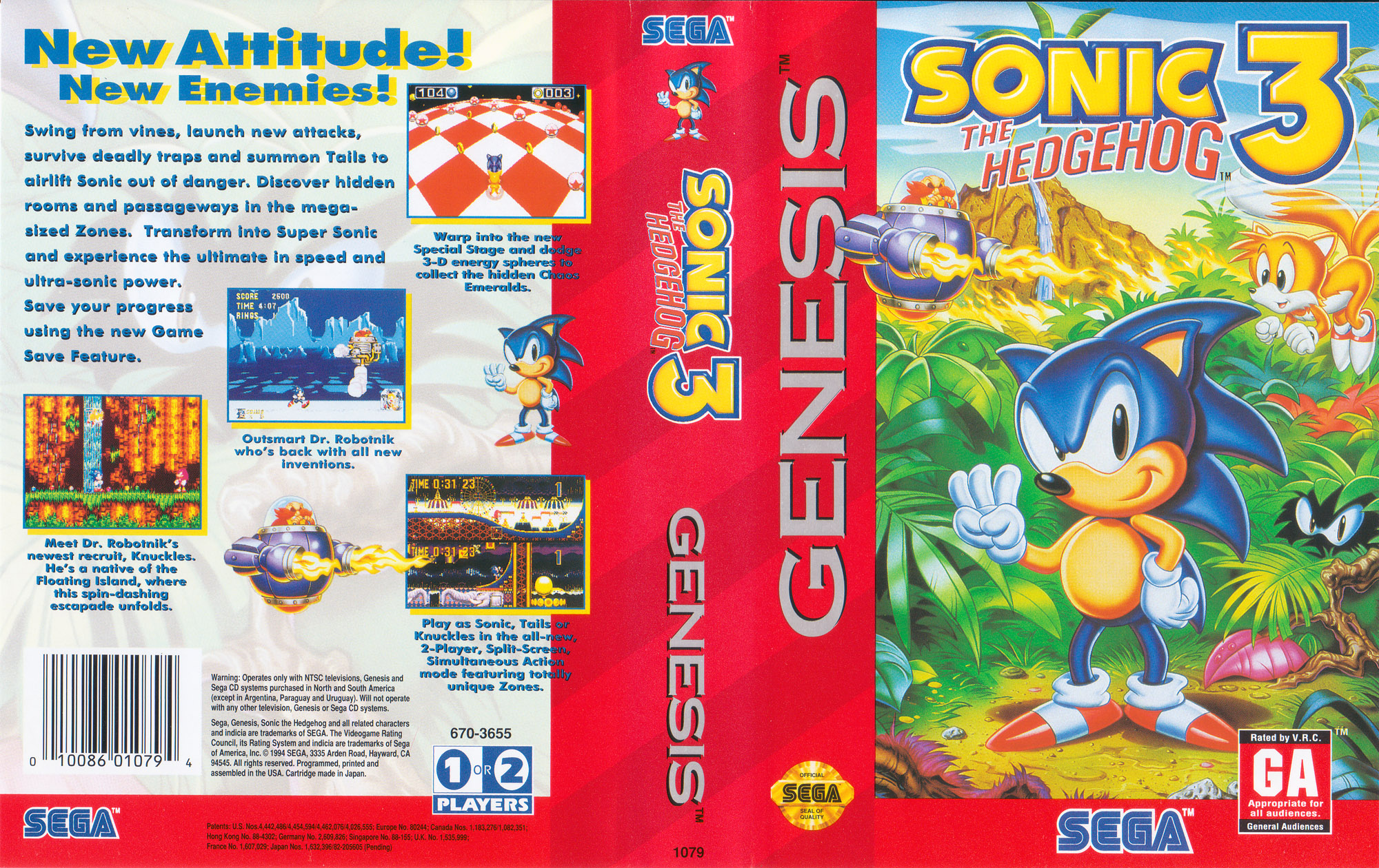 Sonic the Hedgehog 3 (US cover / physical scan)