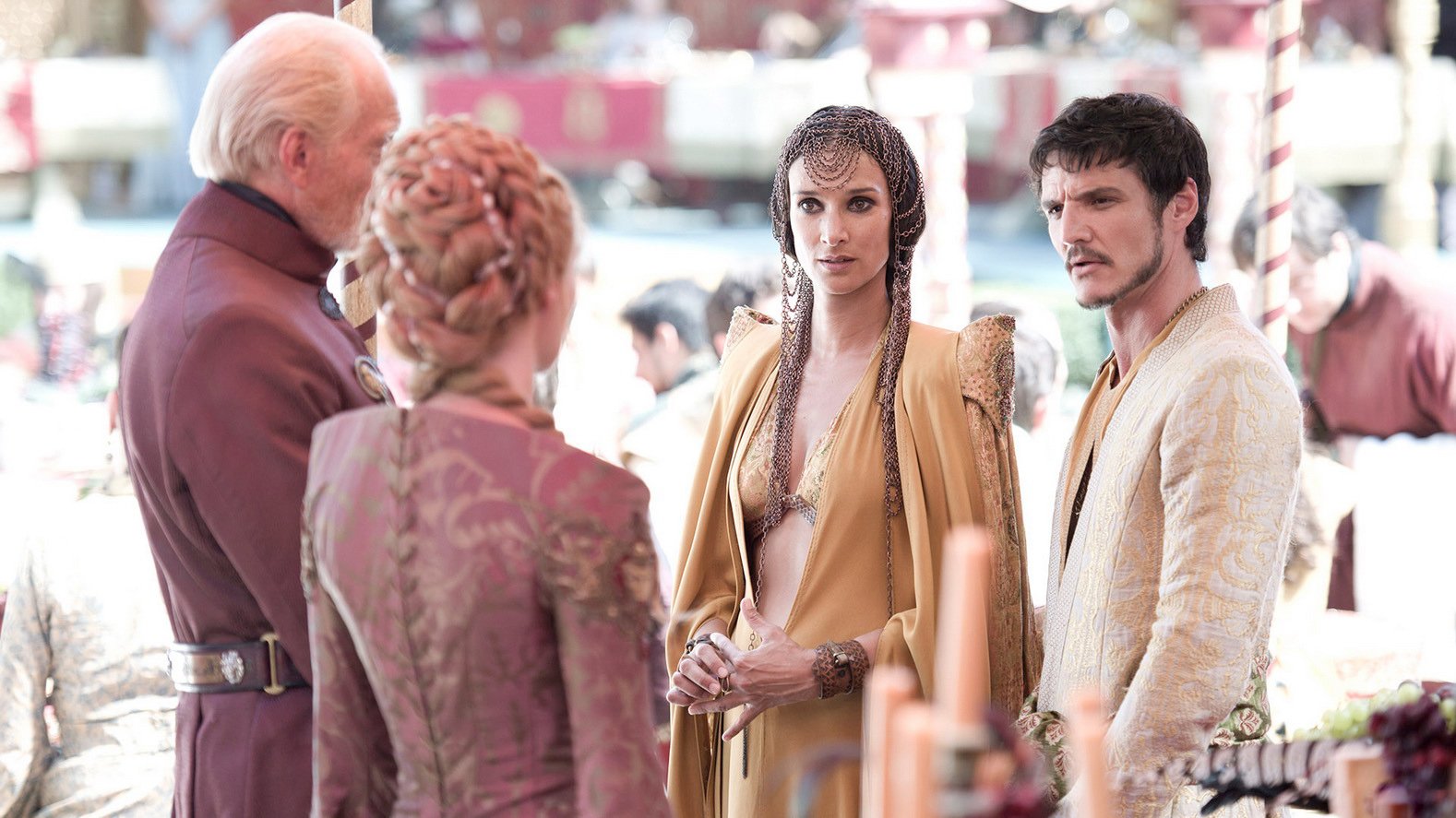 Lena Headey Indira Varma Charles Dance Pedro Pascal Tywin Lannister Cersei Lannister Ellaria Sand Oberyn Martell TV Show Game Of Thrones Image