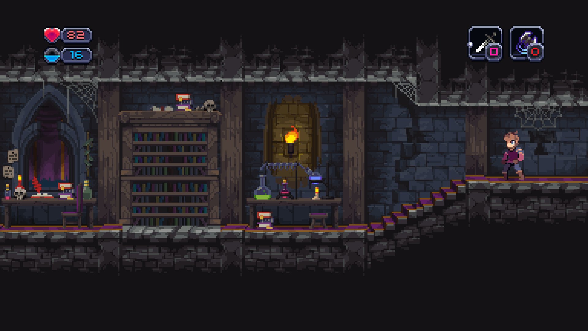 video game Chasm Platformer dungeon pixel art Image
