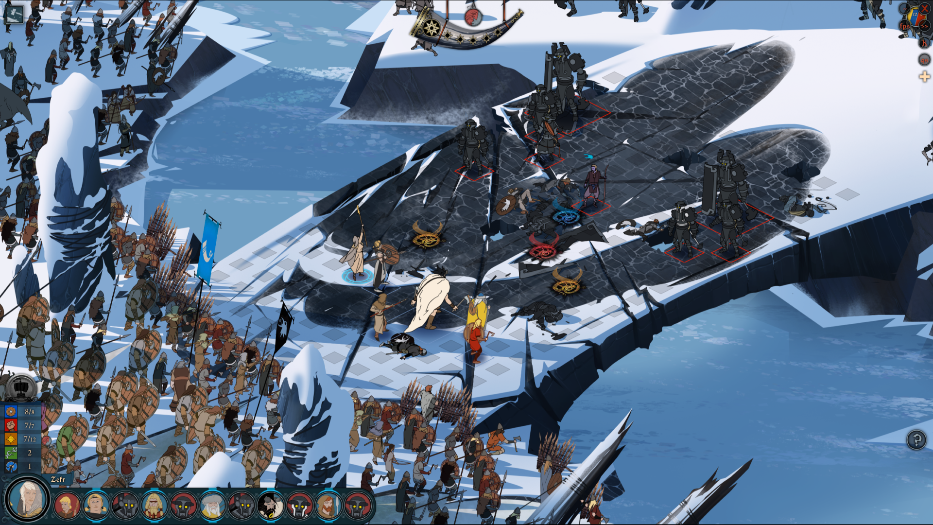 video game The Banner Saga 3 battle snow strategy game Image
