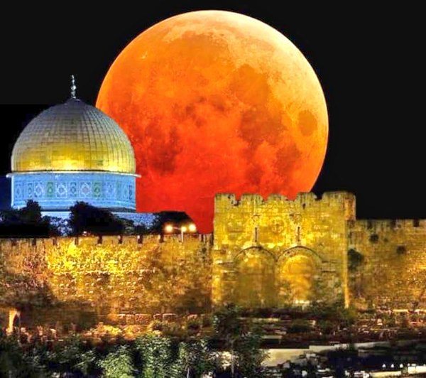 blood moon religious mosque Image
