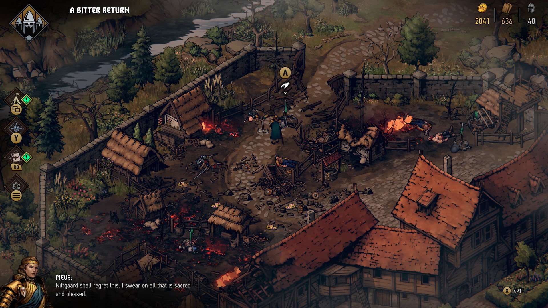 video game Thronebreaker: The Witcher Tales strategy game village medieval Image