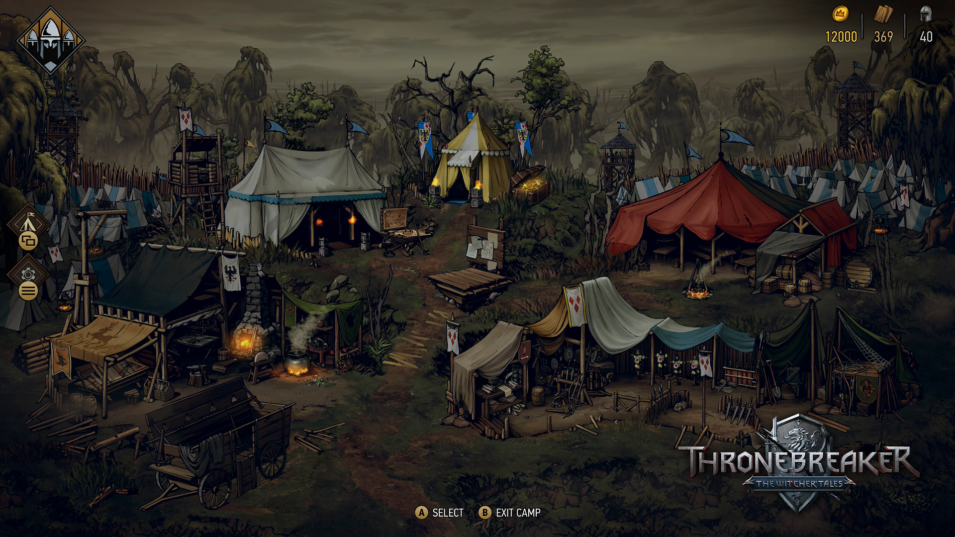 video game Thronebreaker: The Witcher Tales fantasy camp strategy game Image