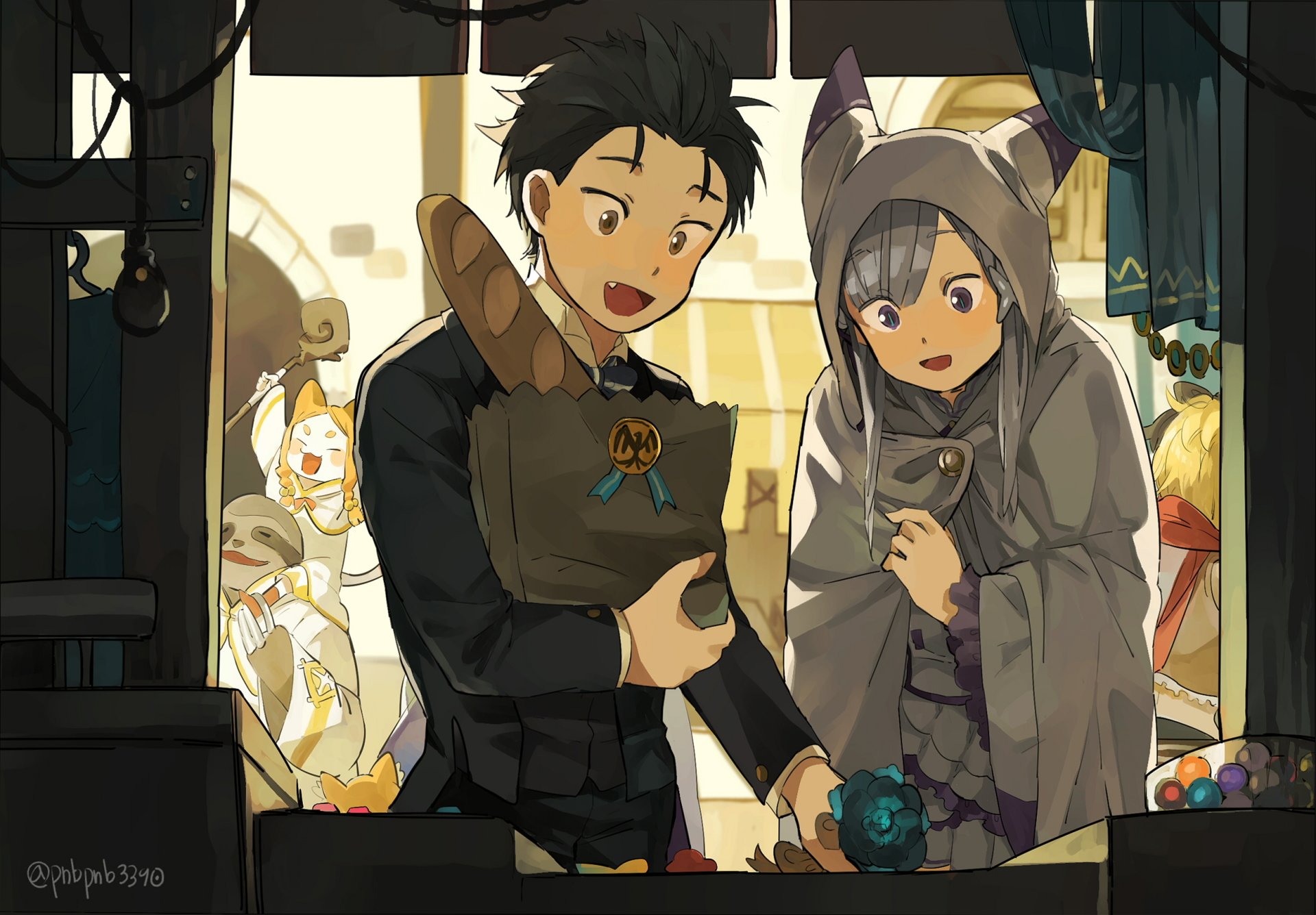 Download Shop Mimi Pearlbaton Subaru Natsuki Emilia (Re:ZERO) Anime Re:Zero - Starting Life In Another World Image