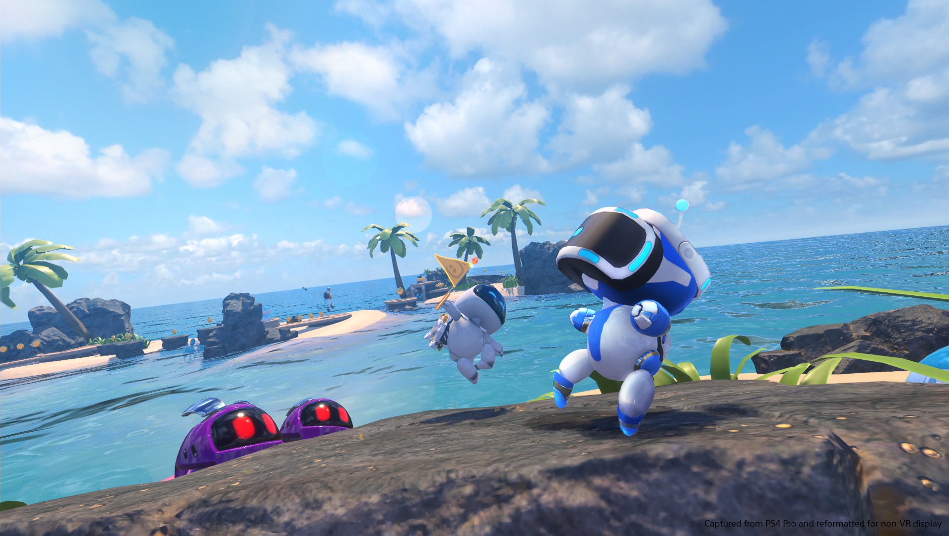 video game Astro Bot Rescue Mission beach animation technology Image