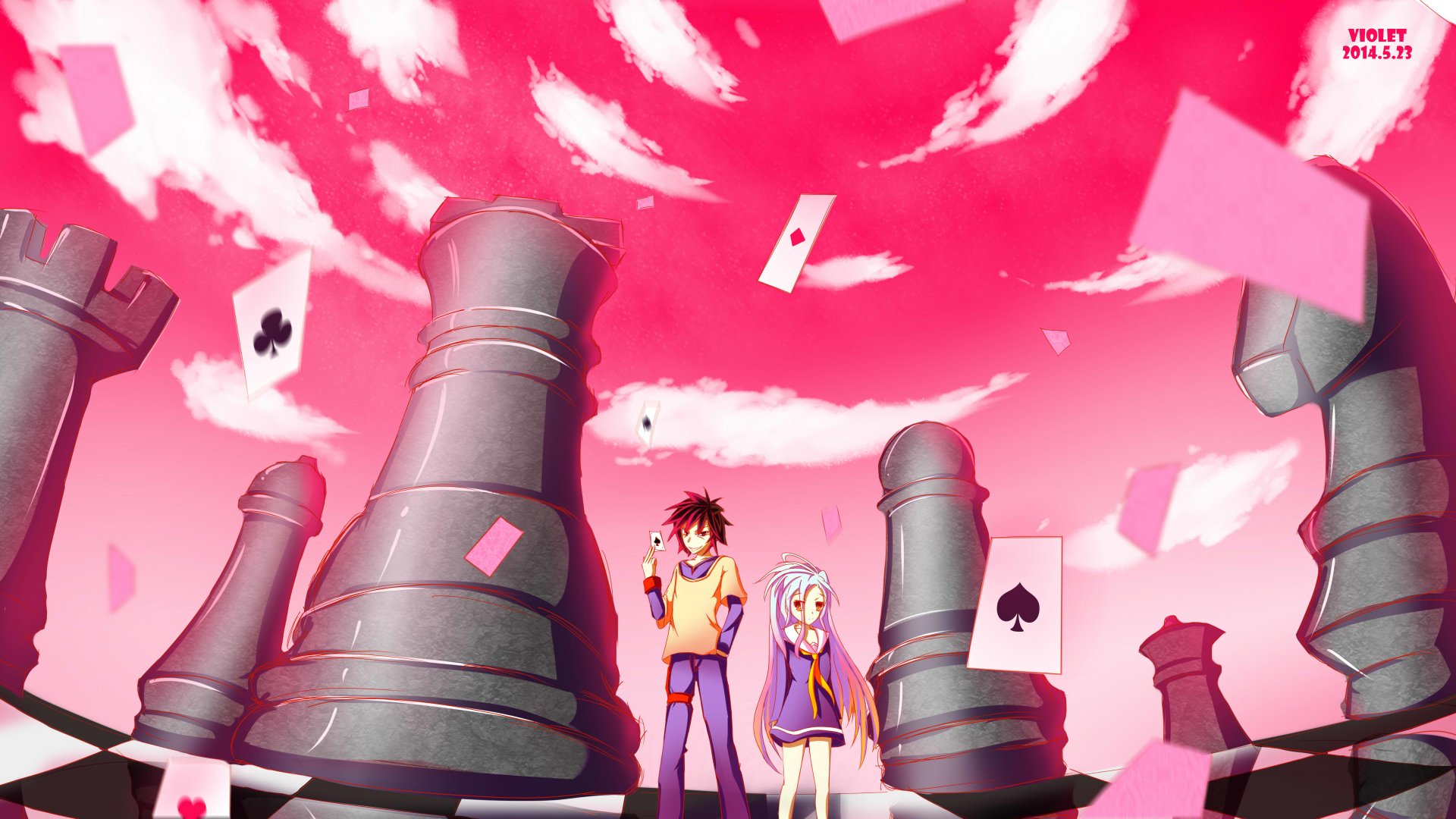 Download Sora (No Game No Life) Shiro (No Game No Life) Anime No Game No Life Image