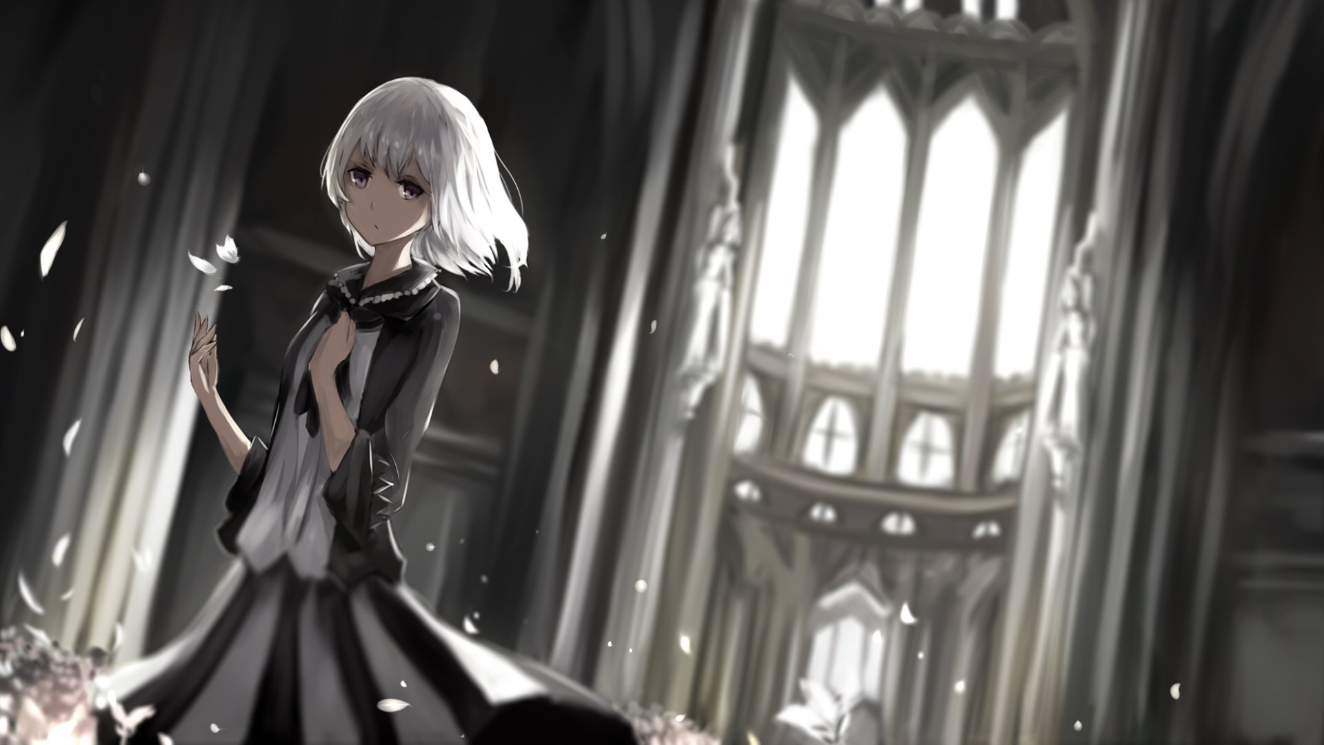 white hair Anime Original Image