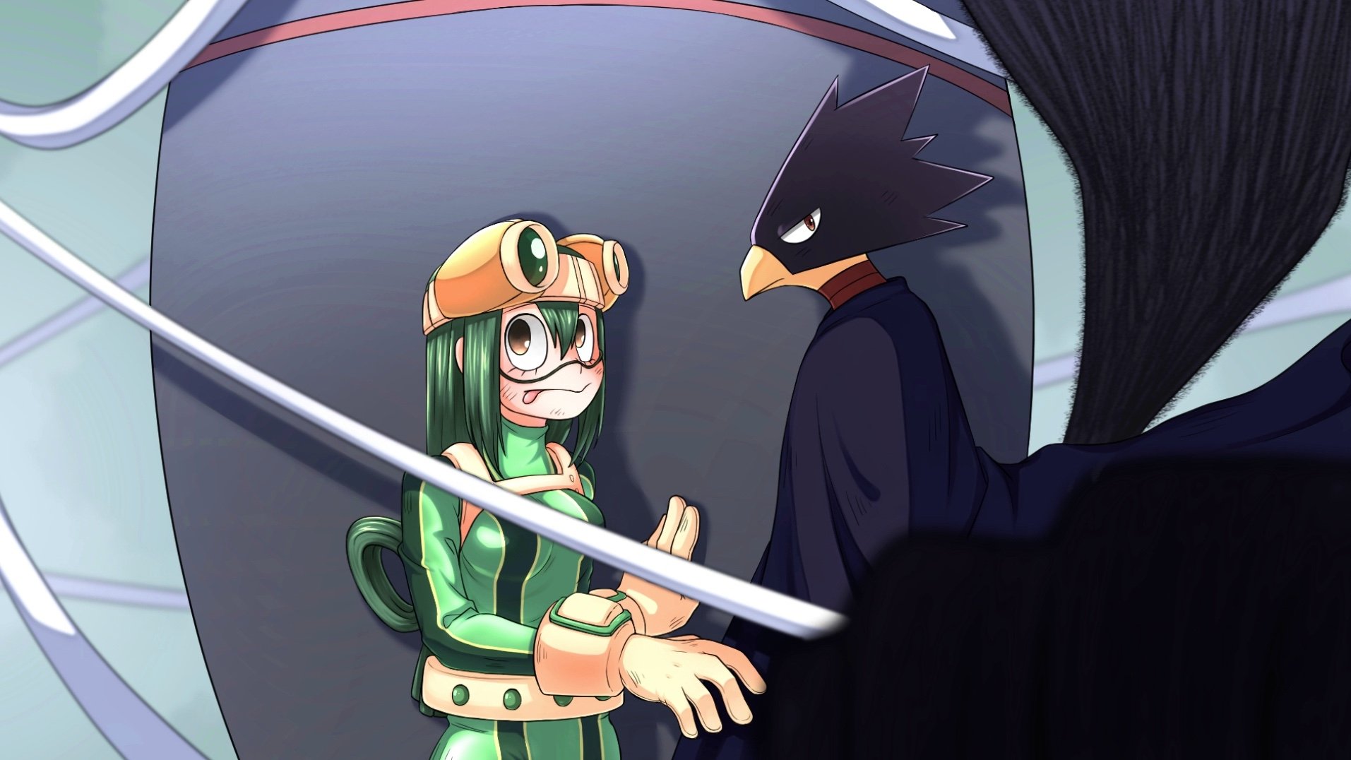 Tsuyu Asui Fumikage Tokoyami Anime My Hero Academia Image