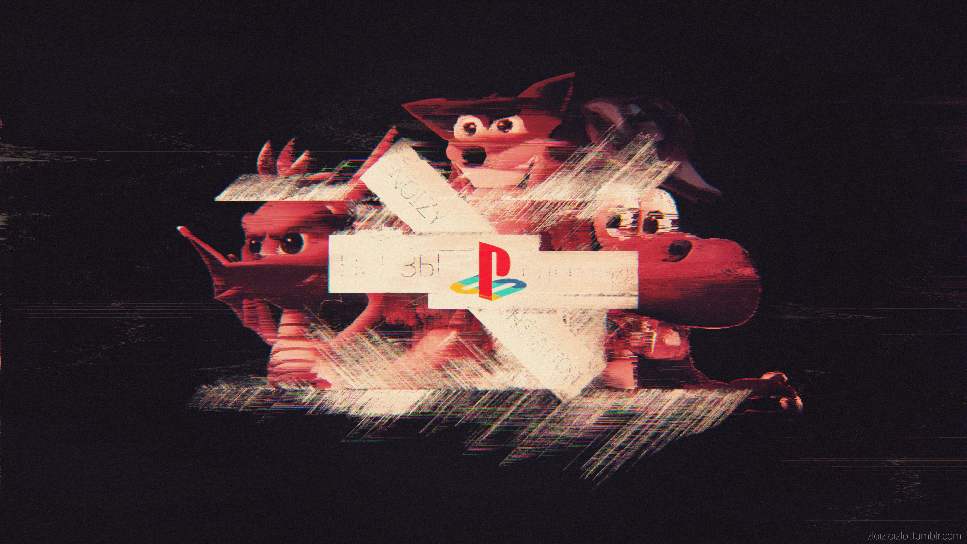 glitch art video game crossover Image