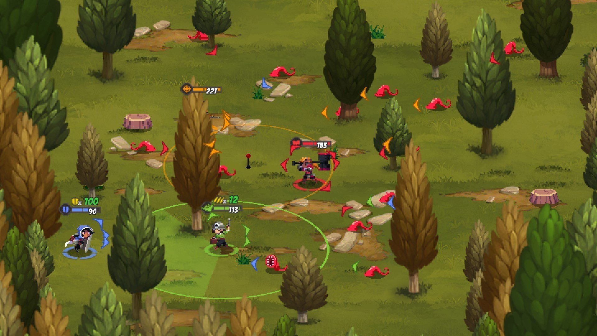 video game Full Metal Furies Strategy forest Combat Image