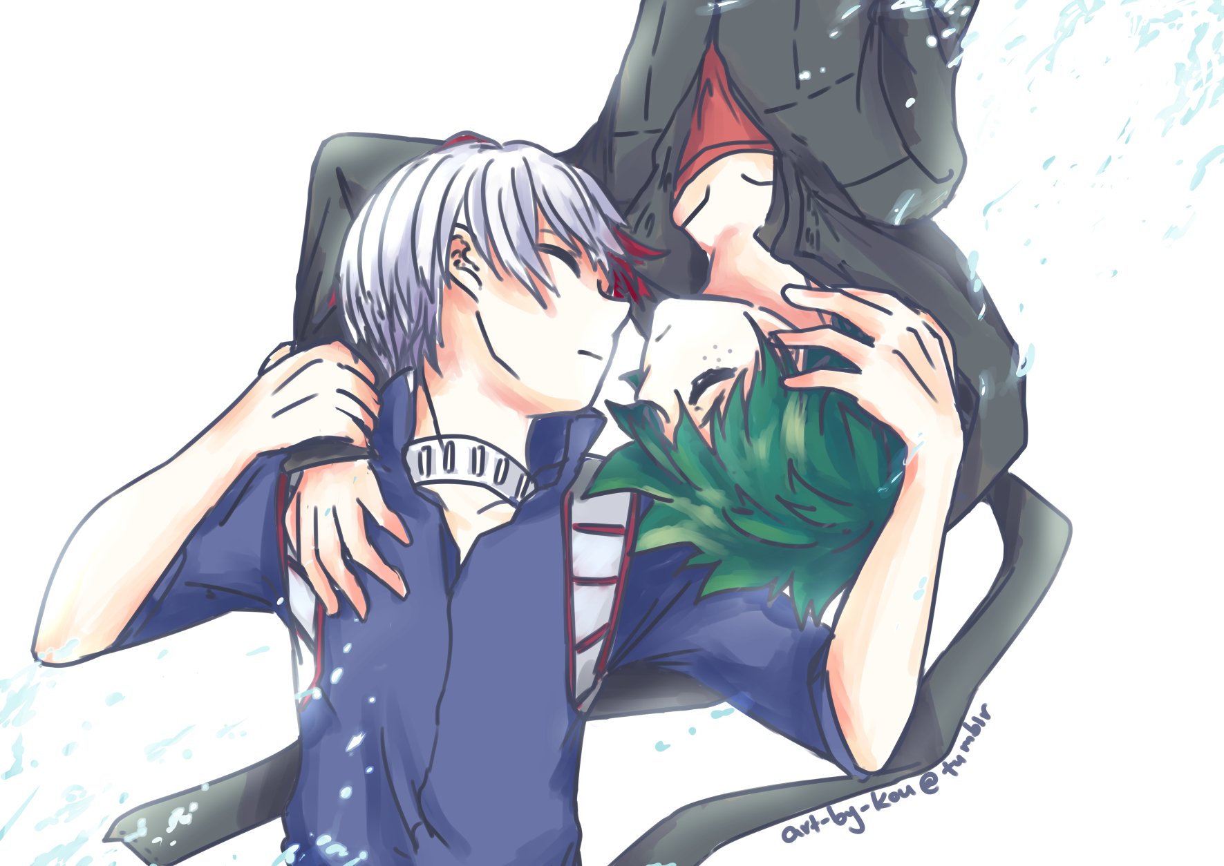 Izuku Midoriya Shoto Todoroki Anime My Hero Academia Image