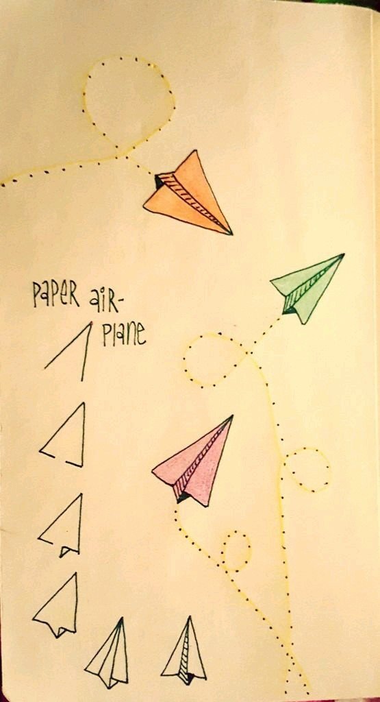 paper plane man made origami Image