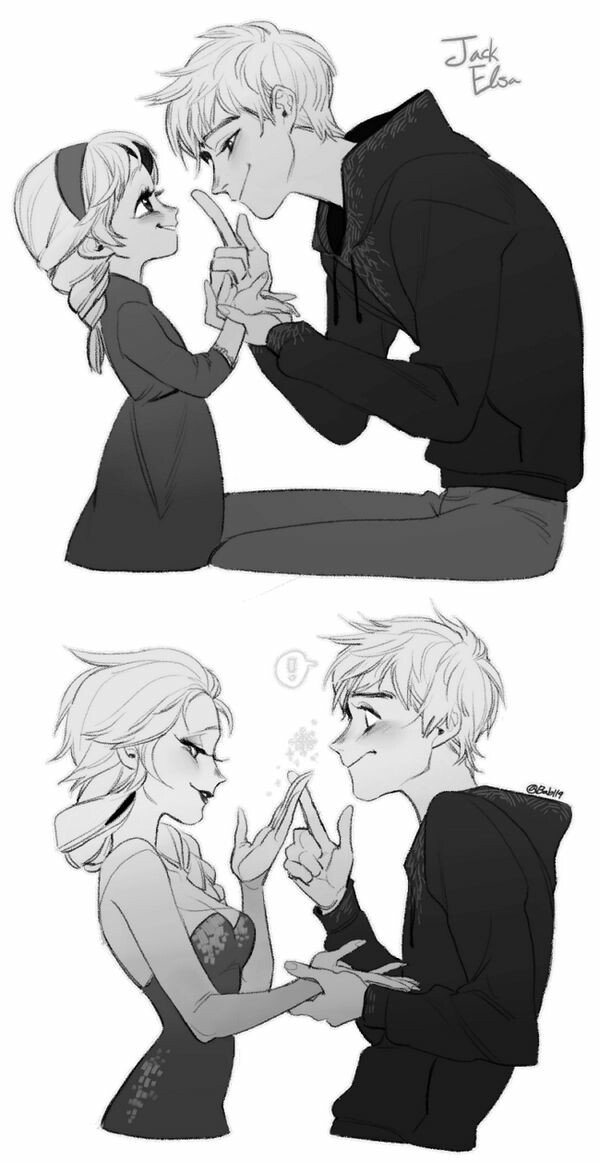 Elsa (Frozen) Jack Frost movie crossover Image