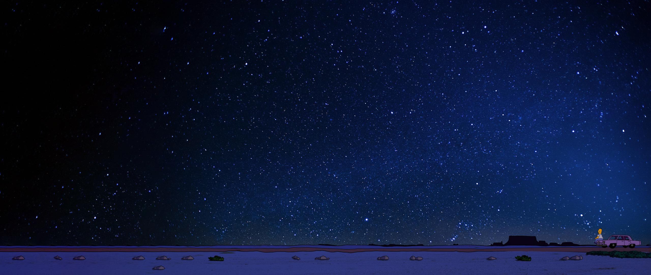 Homer looking at stars Image - ID: 223262 - Image Abyss