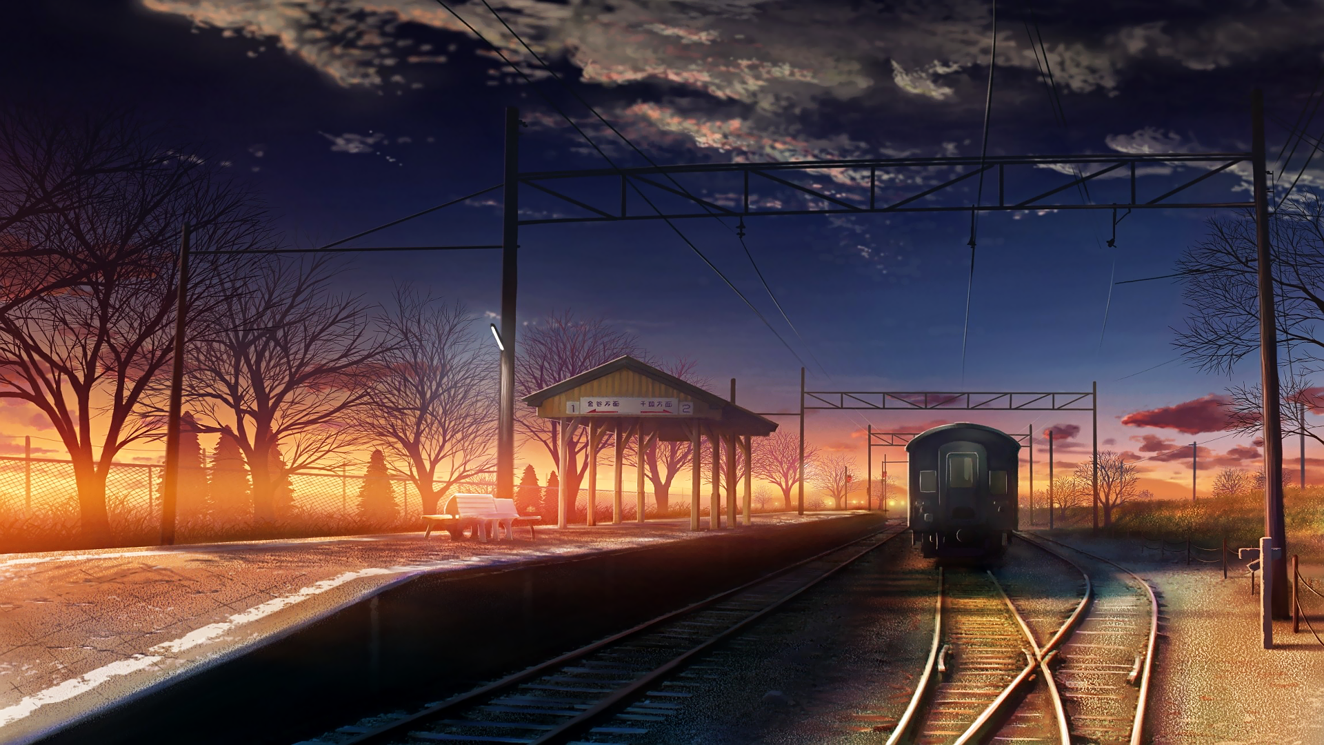 Download Train Anime Train Station Anime Train Image