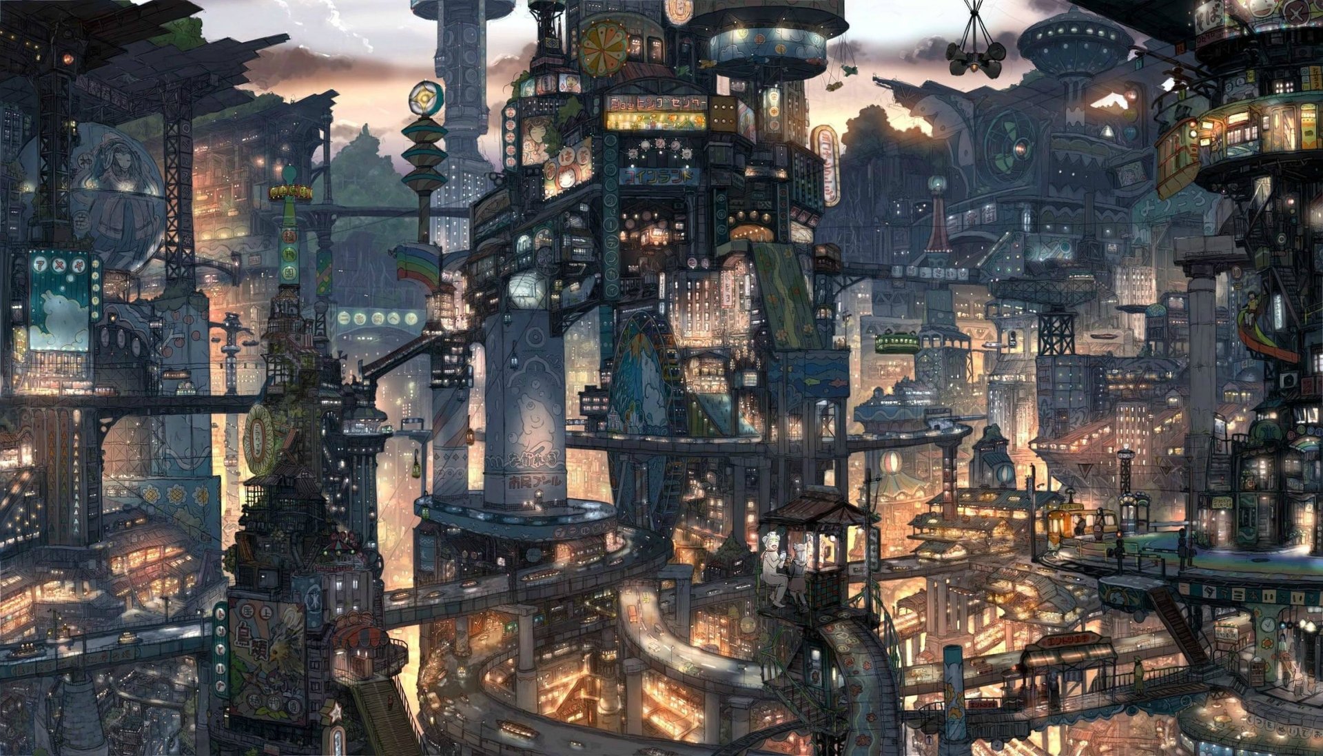 Download Anime City Anime City Image
