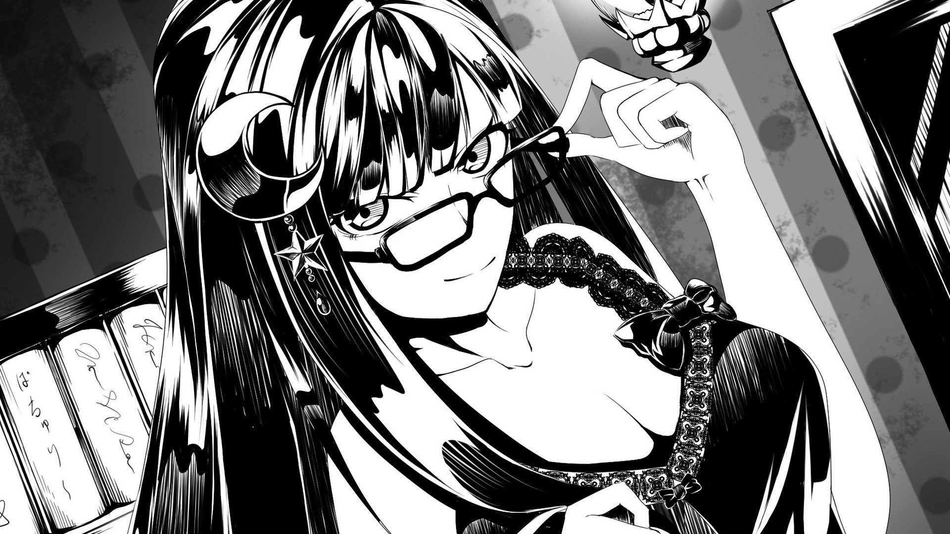 monochrome Anime Touhou Image