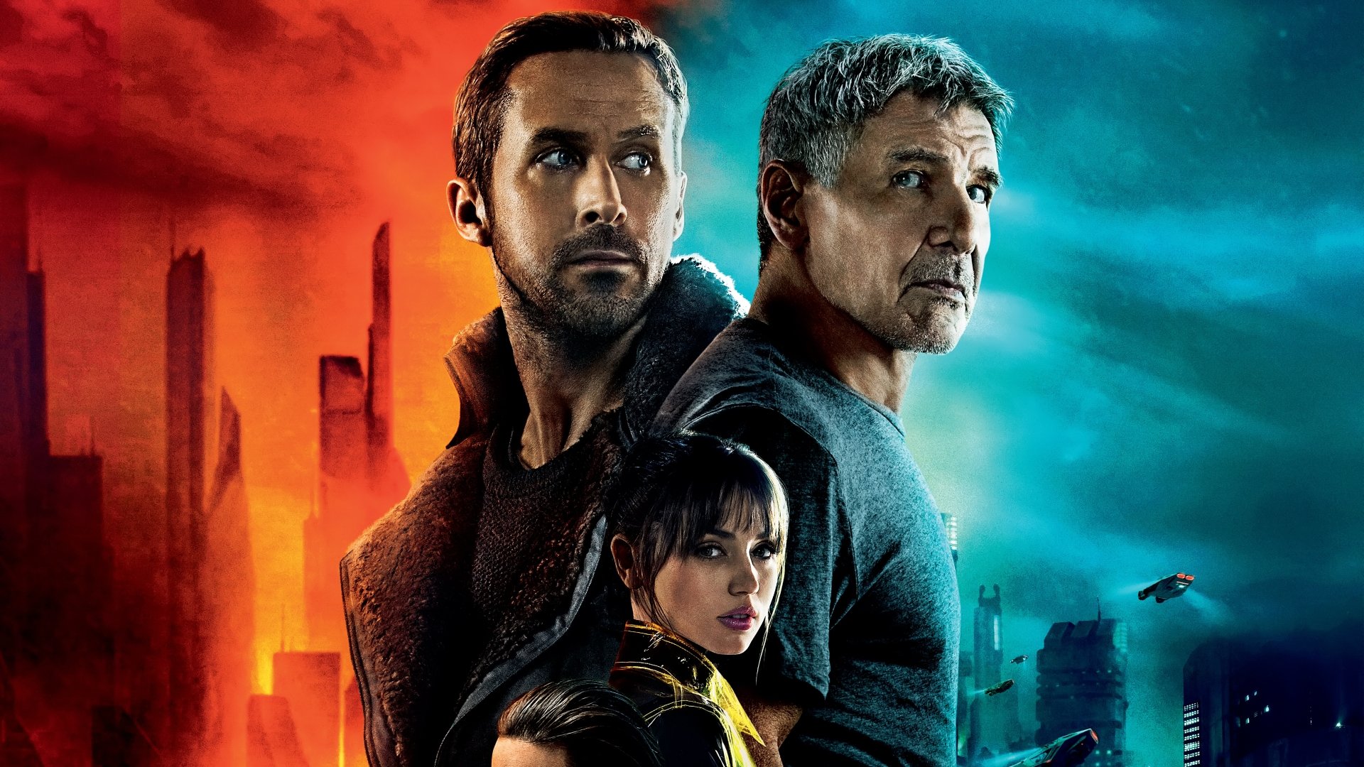 Officer K (Blade Runner 2049) Joi (Blade Runner 2049) Rick Deckard Ryan Gosling Harrison Ford Ana de Armas movie Blade Runner 2049 Image