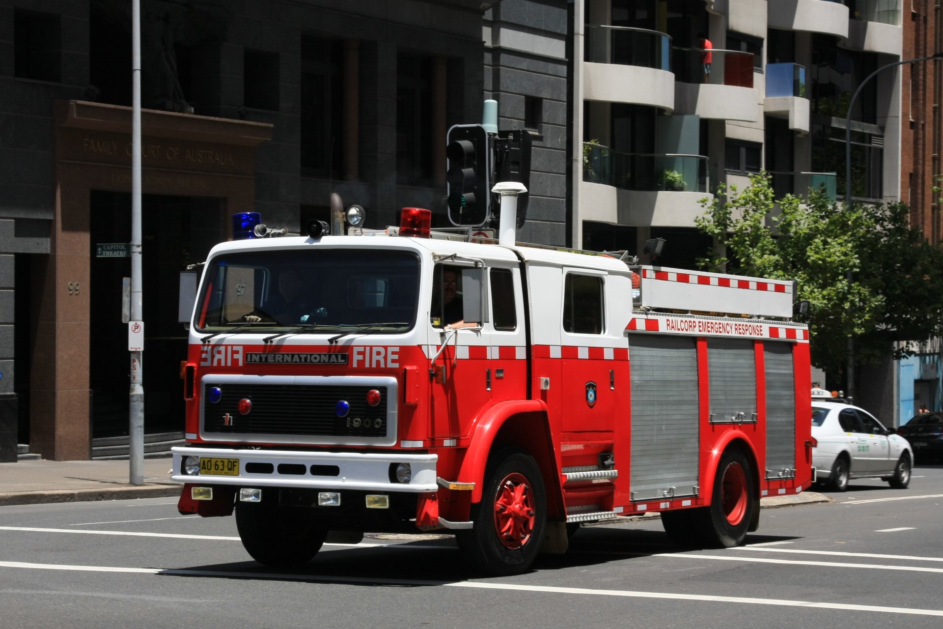 vehicle international fire truck Image
