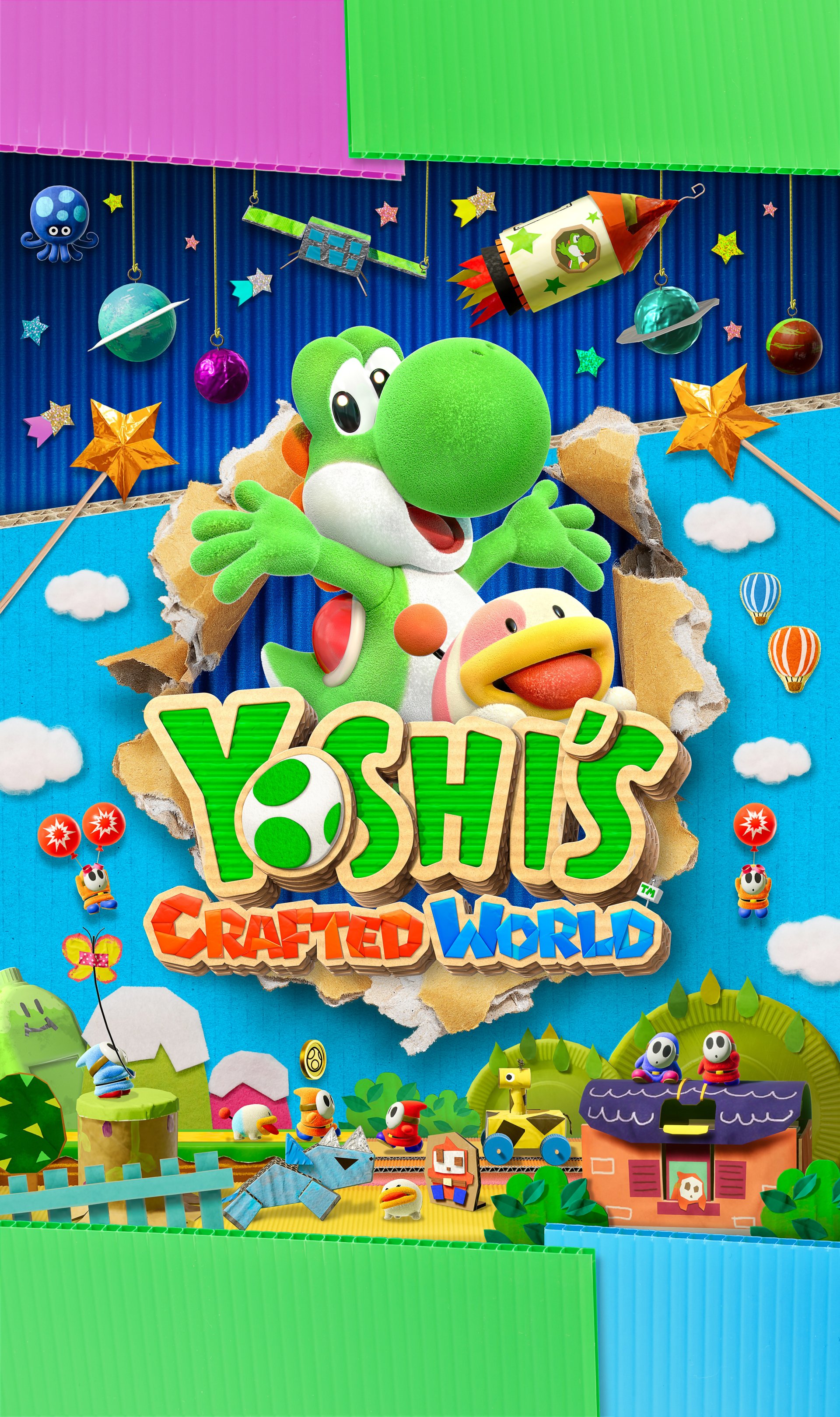 Yoshi Shy Guy Poochy (Mario) video game Yoshi's Crafted World Image
