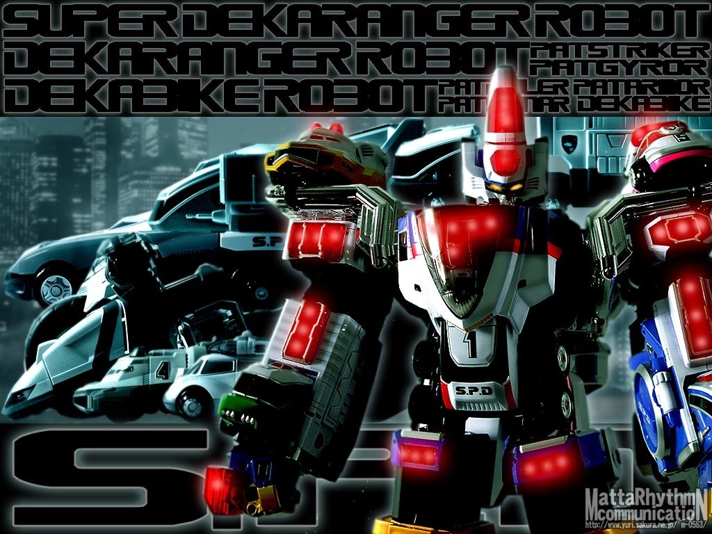 A dynamic scene from the TV show Power Rangers featuring powerful robots, showcasing vibrant colors and bold designs against a compelling background.
