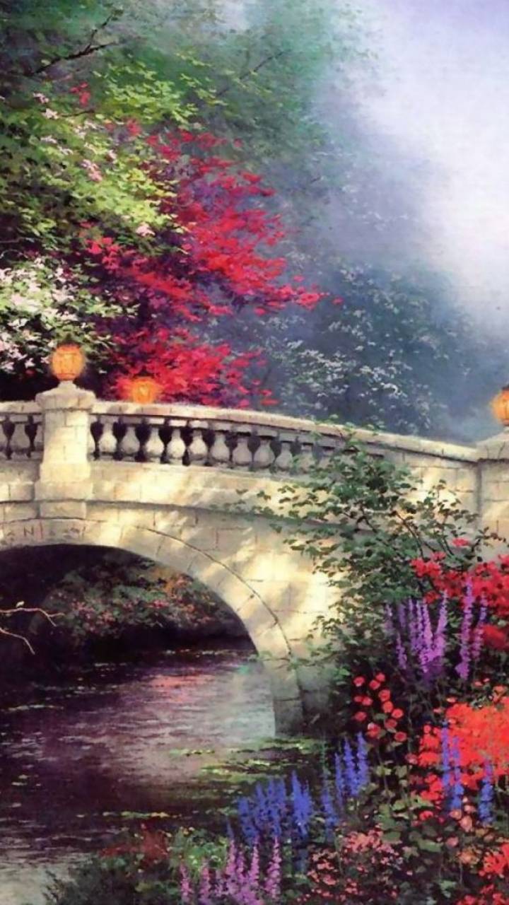Bridge and Flowers