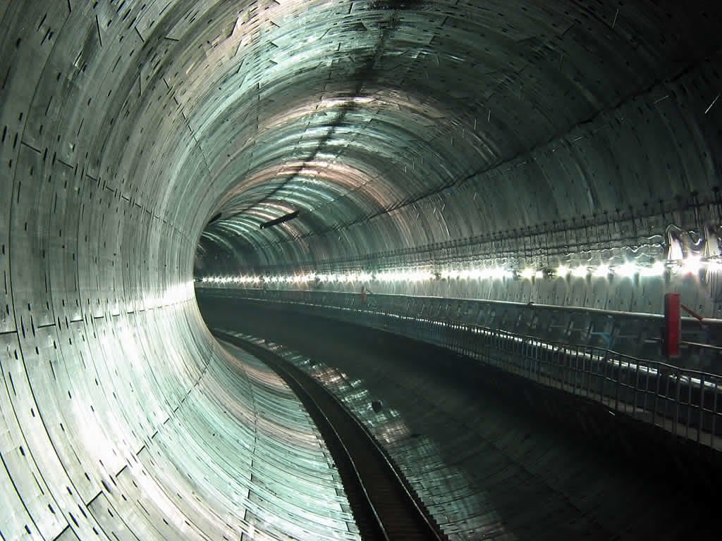 underground man made tunnel Image