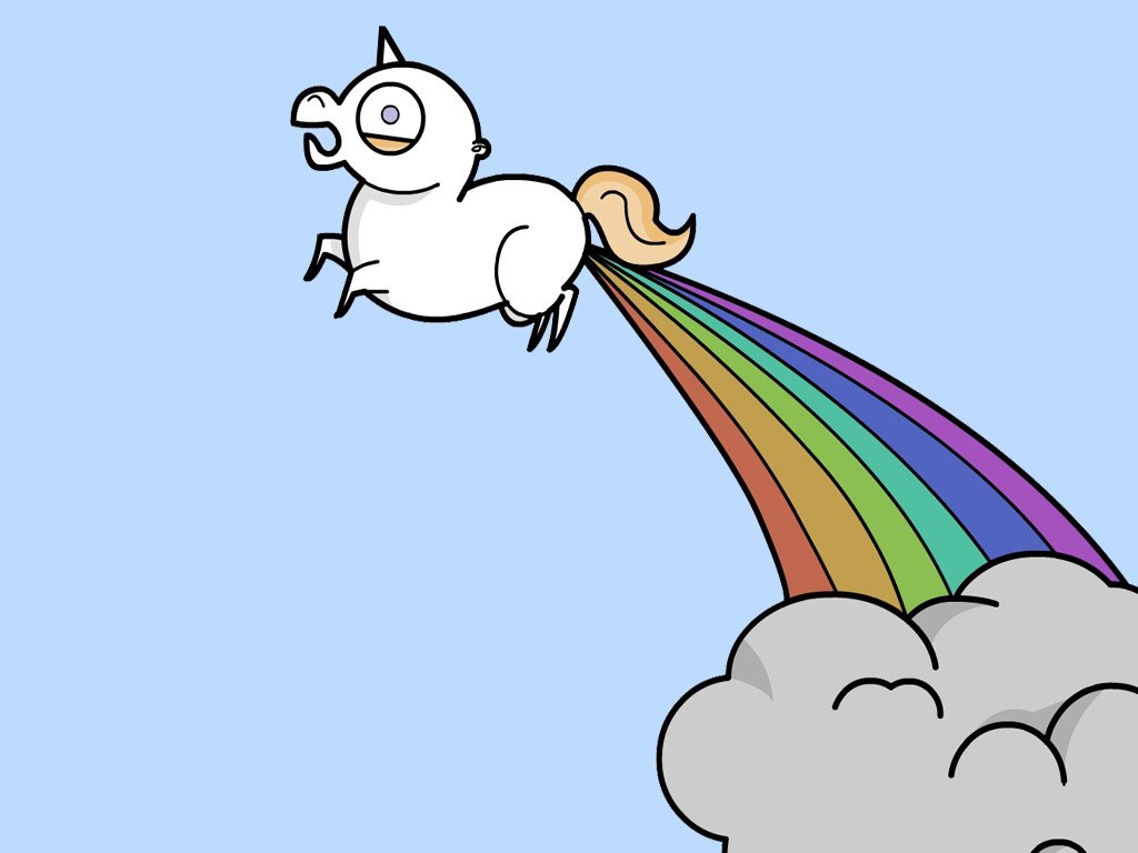 rainbow unicorn funny Image