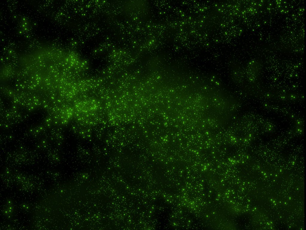 A vibrant, green-tinted expanse of stars twinkles against a dark cosmic background, evoking a sense of wonder and mystery in this sci-fi themed image.