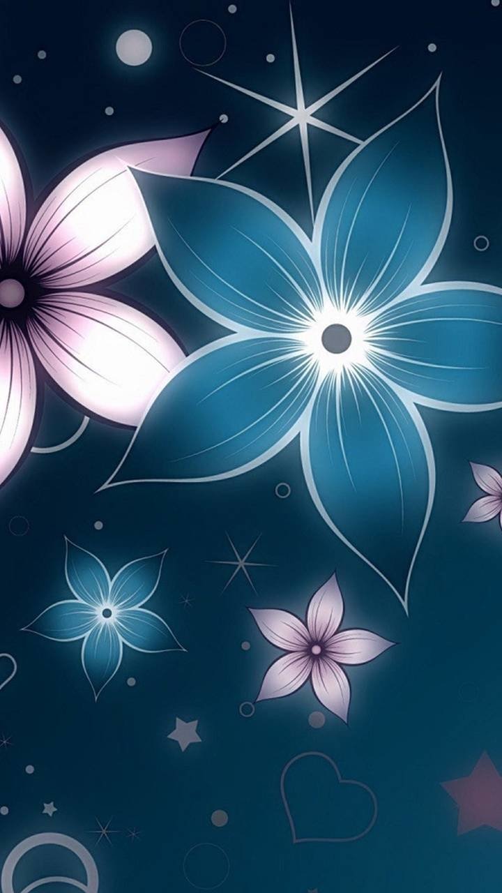 Download Purple Flower Blue Flower Daisy Artistic Flower Image
