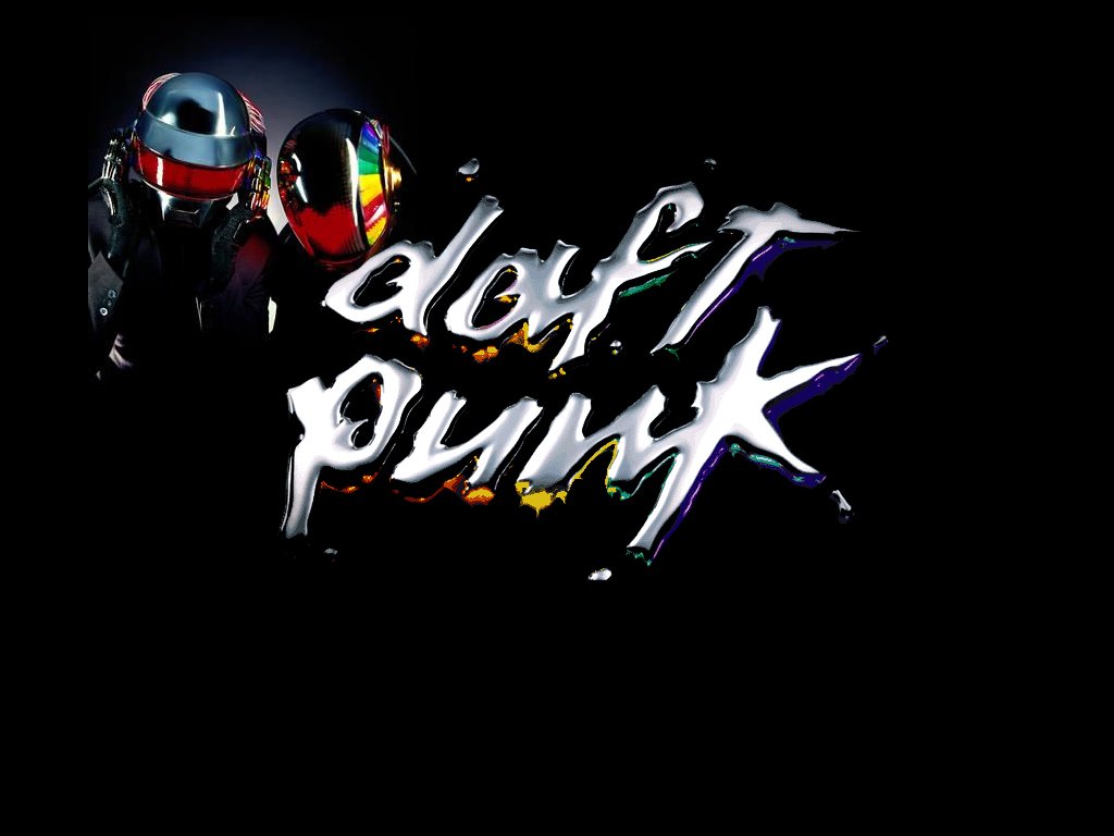 A sleek image featuring the iconic logo of Daft Punk against a dark background, showcasing the group's signature robotic aesthetic and memorable visual style.
