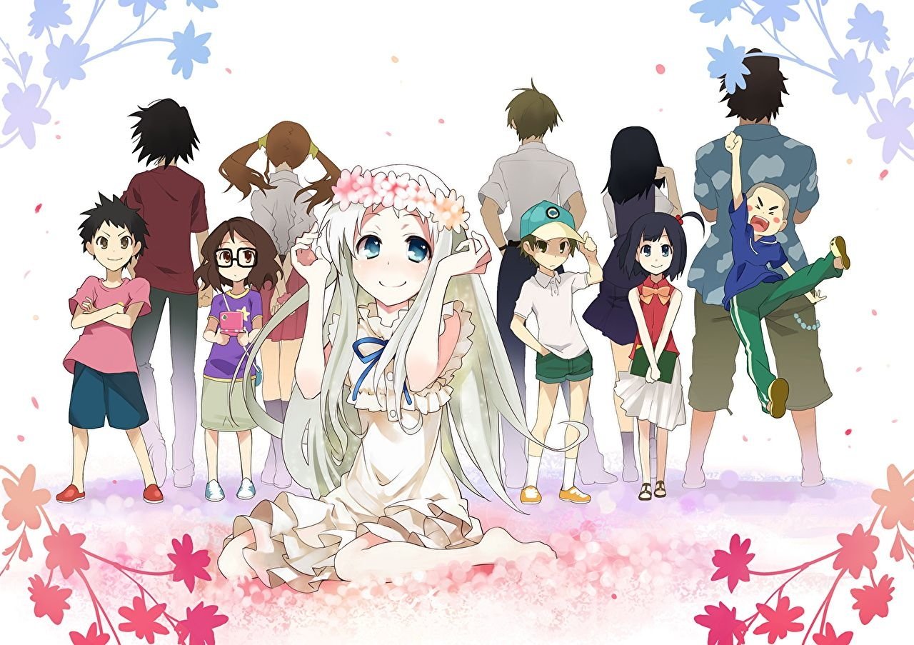 Download Tetsudou Hisakawa Chiriko Tsurumi Atsumu Matsuyuki Jinta Yadomi Naruko Anjou Meiko Honma Anime Anohana Image