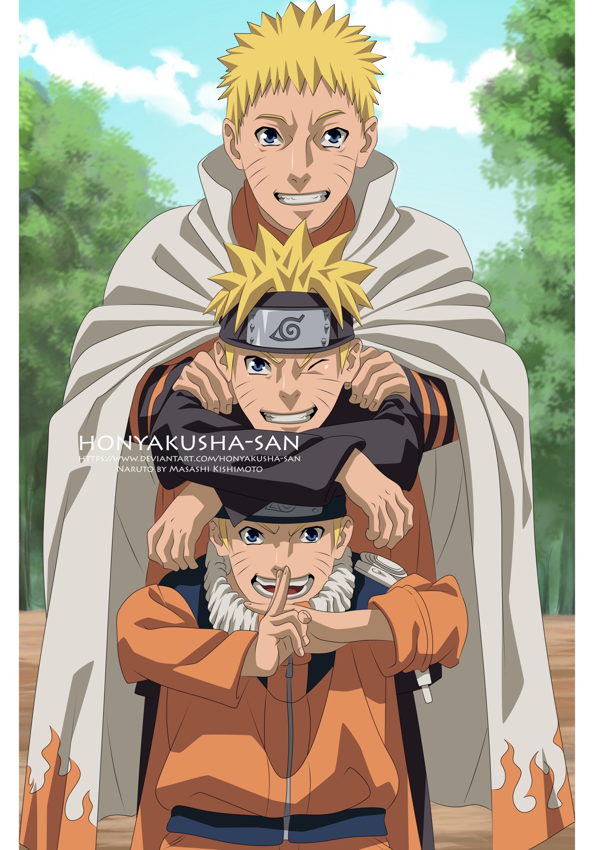 Triple Naruto by HonYakusha-san
