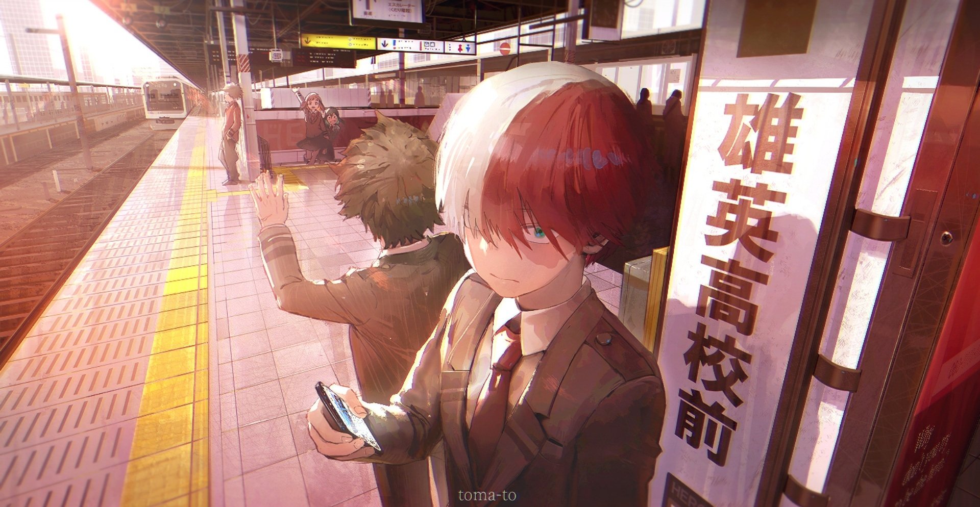 Download Tsuyu Asui Katsuki Bakugou Ochaco Uraraka Izuku Midoriya Shoto Todoroki Anime My Hero Academia Image