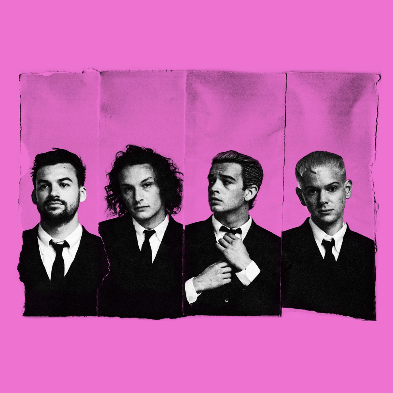 music The 1975 band portrait pink Image