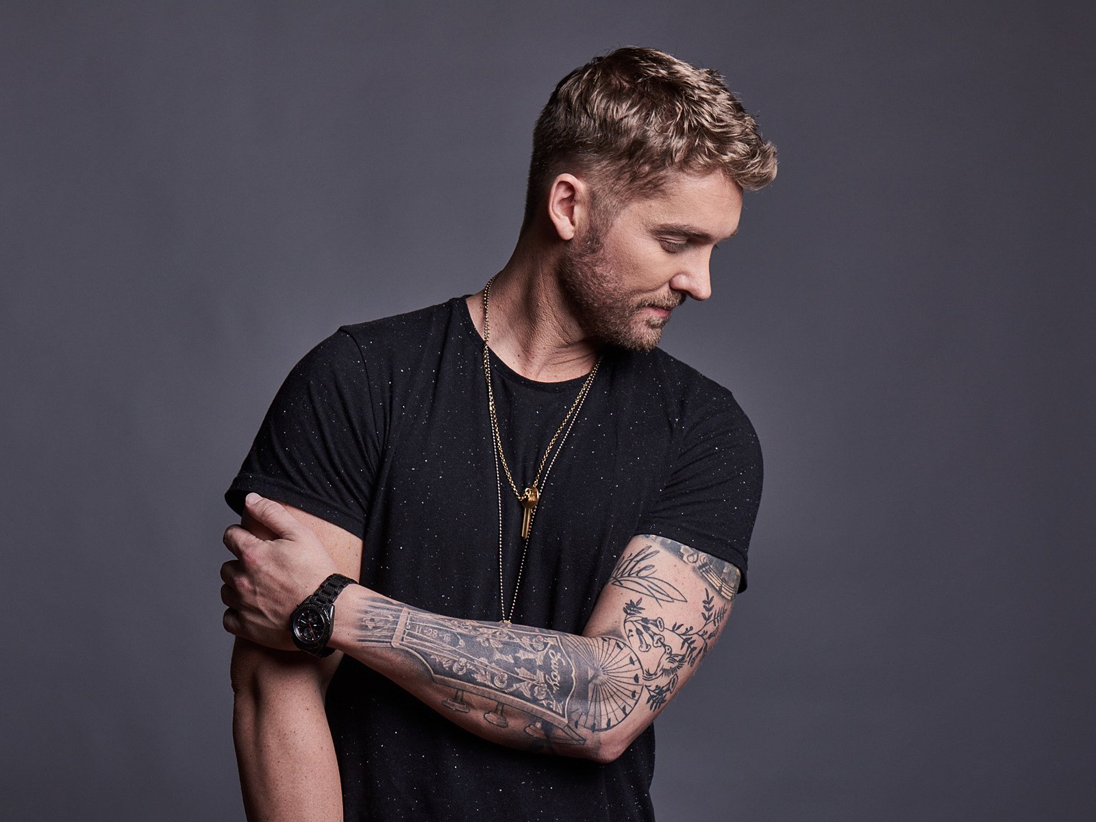 music Brett Young man tattoo portrait Image