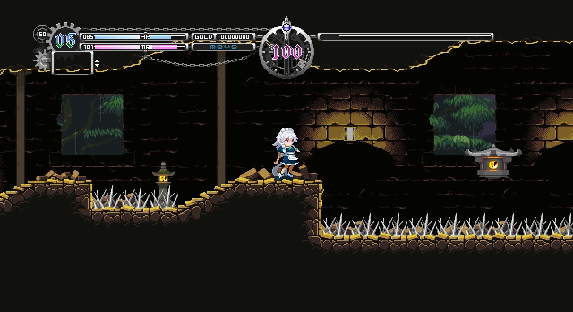 video game Touhou Luna Nights Platformer indie game pixel art Image