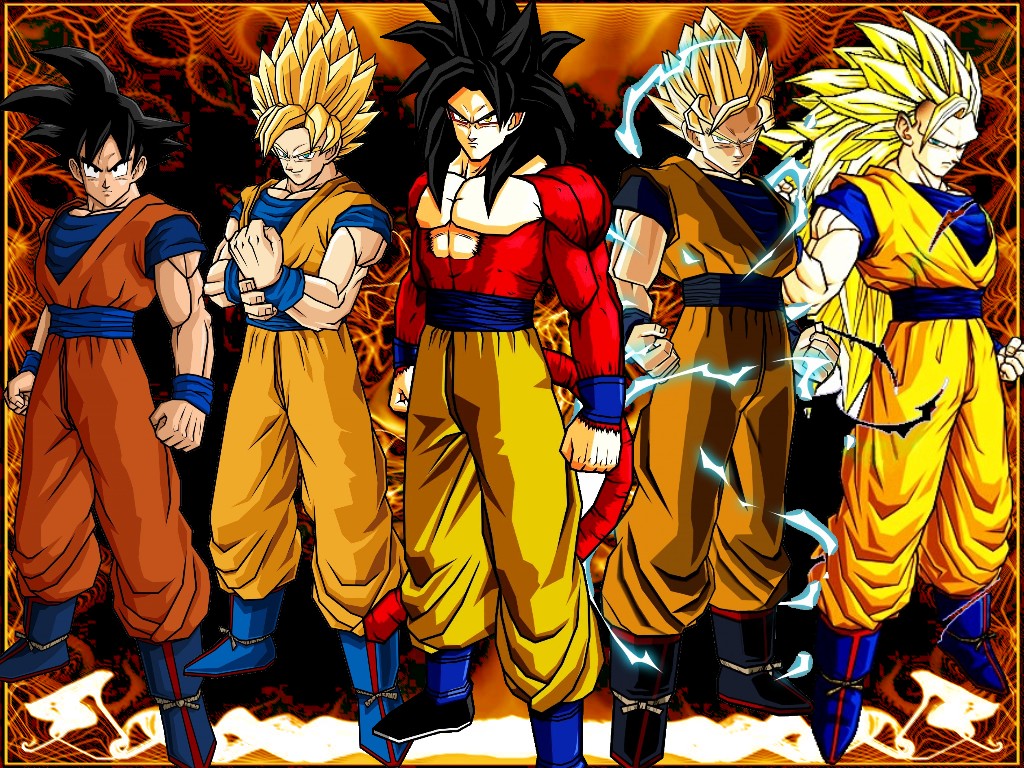 Goku - 5 levels of transformations