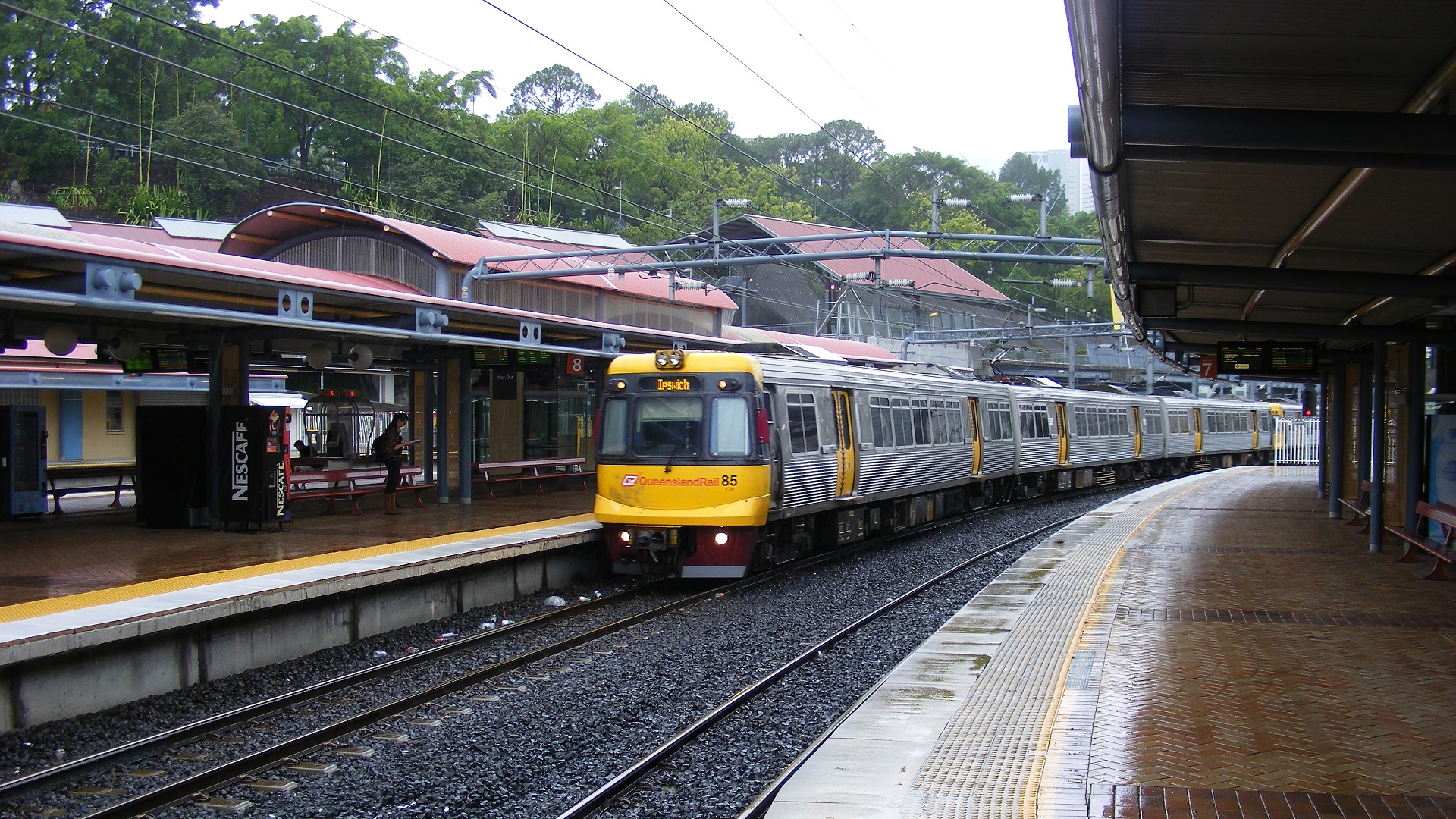 Ipswich Train At a Railway Station in Brisbane Queensland, Australia by lonewolf6738