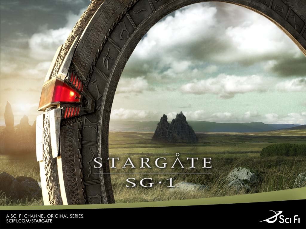 A visually striking image from the TV show Stargate SG-1 featuring the iconic Stargate in a lush landscape, evoking the series' adventurous spirit.