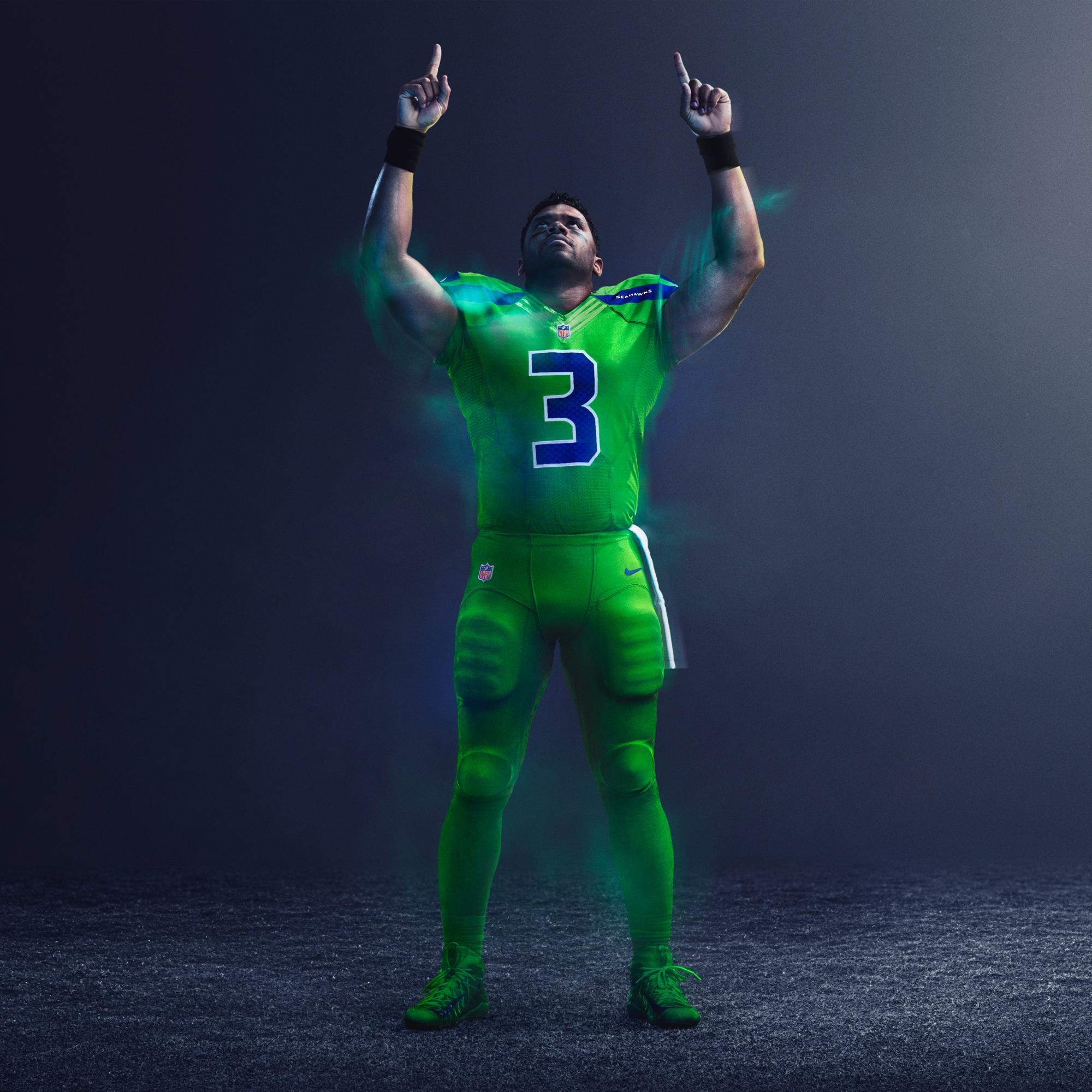 seattle seahawks jersey color rush