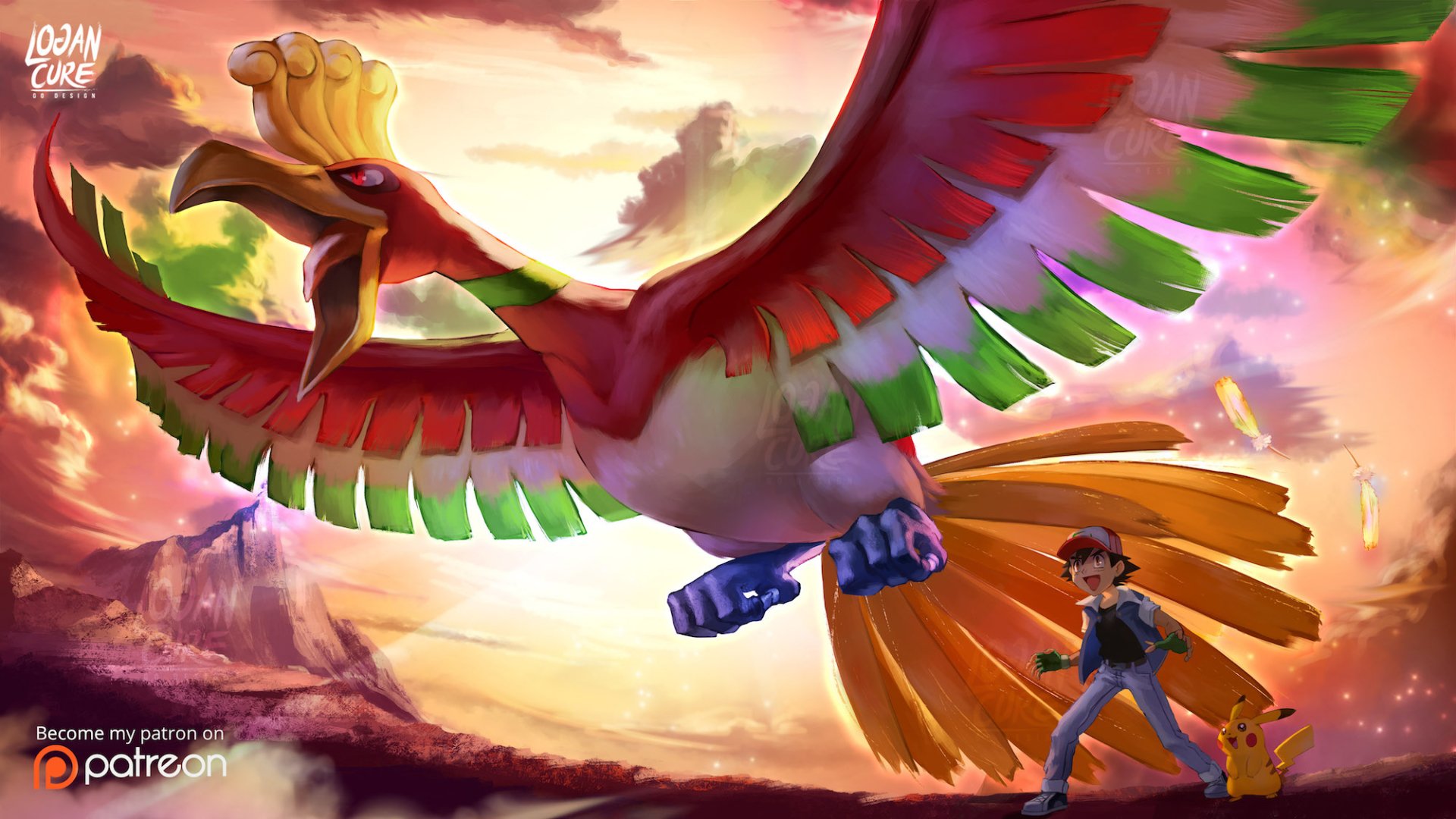 Pokemon Pikachu Ash Ketchum Ho-oh (Pokémon) Anime Pokémon The Movie: I Choose You! Image