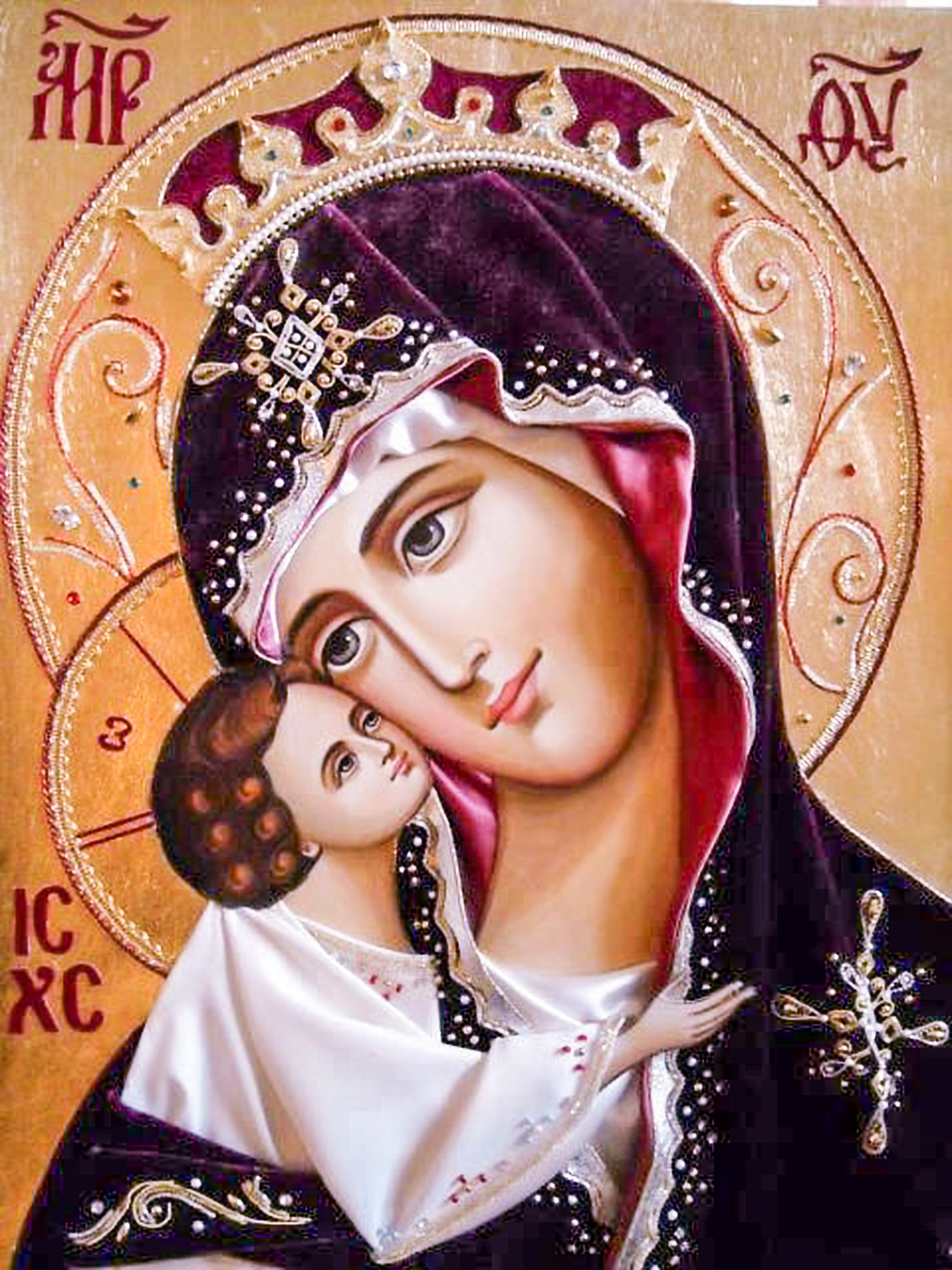 Virgin Mary with Lord Jesus, Christian Orthodox Icon